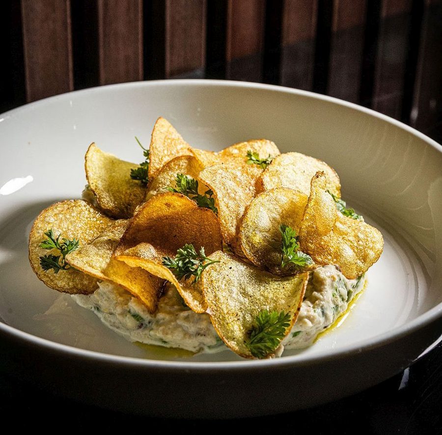 Chips and dip dish at Darkroom